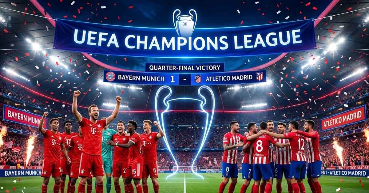 بايرن ميونخ وأتلتيكو مدريد يقتربان من ربع نهائي دوري الأبطال بانتصارين كبيرين