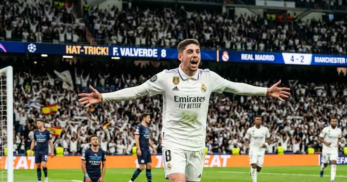 فالفيردي يُسجل هاتريك خرافيًا ويقود ريال مدريد لافتراس مانشستر سيتي في دوري الأبطال